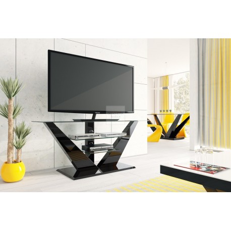 LUNA TV furniture black with LED lighting