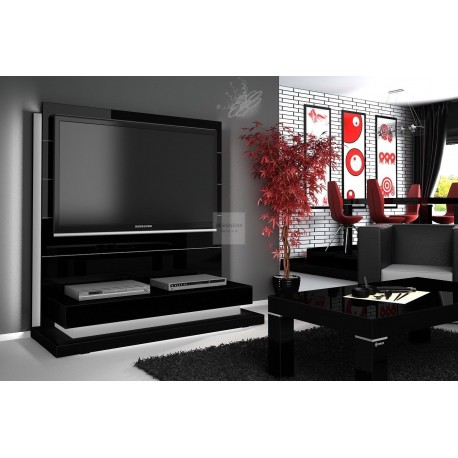 PANORAMA LUX TV Schrank black mit LED Beleuchtung