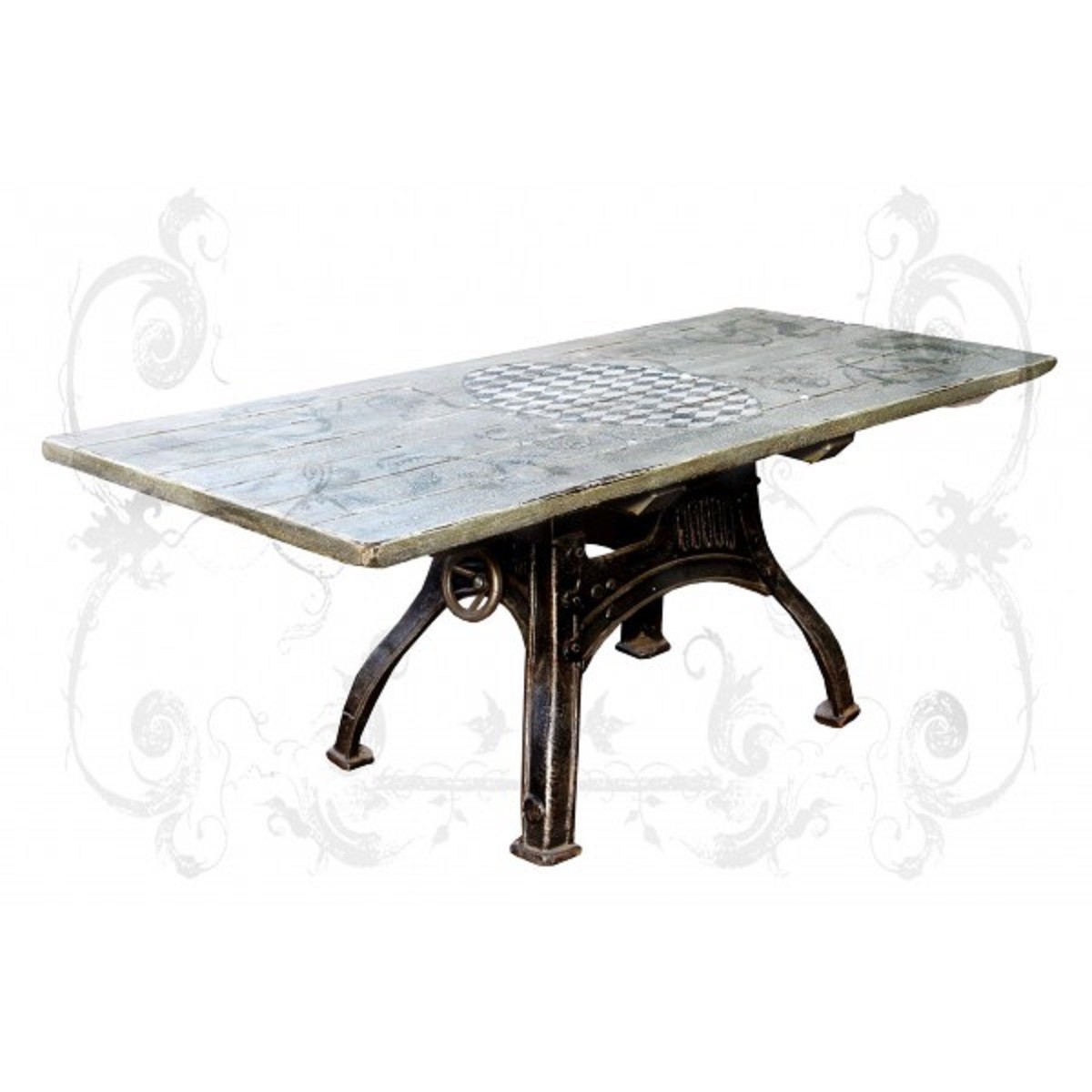 Wrought Iron Table Hand Painting